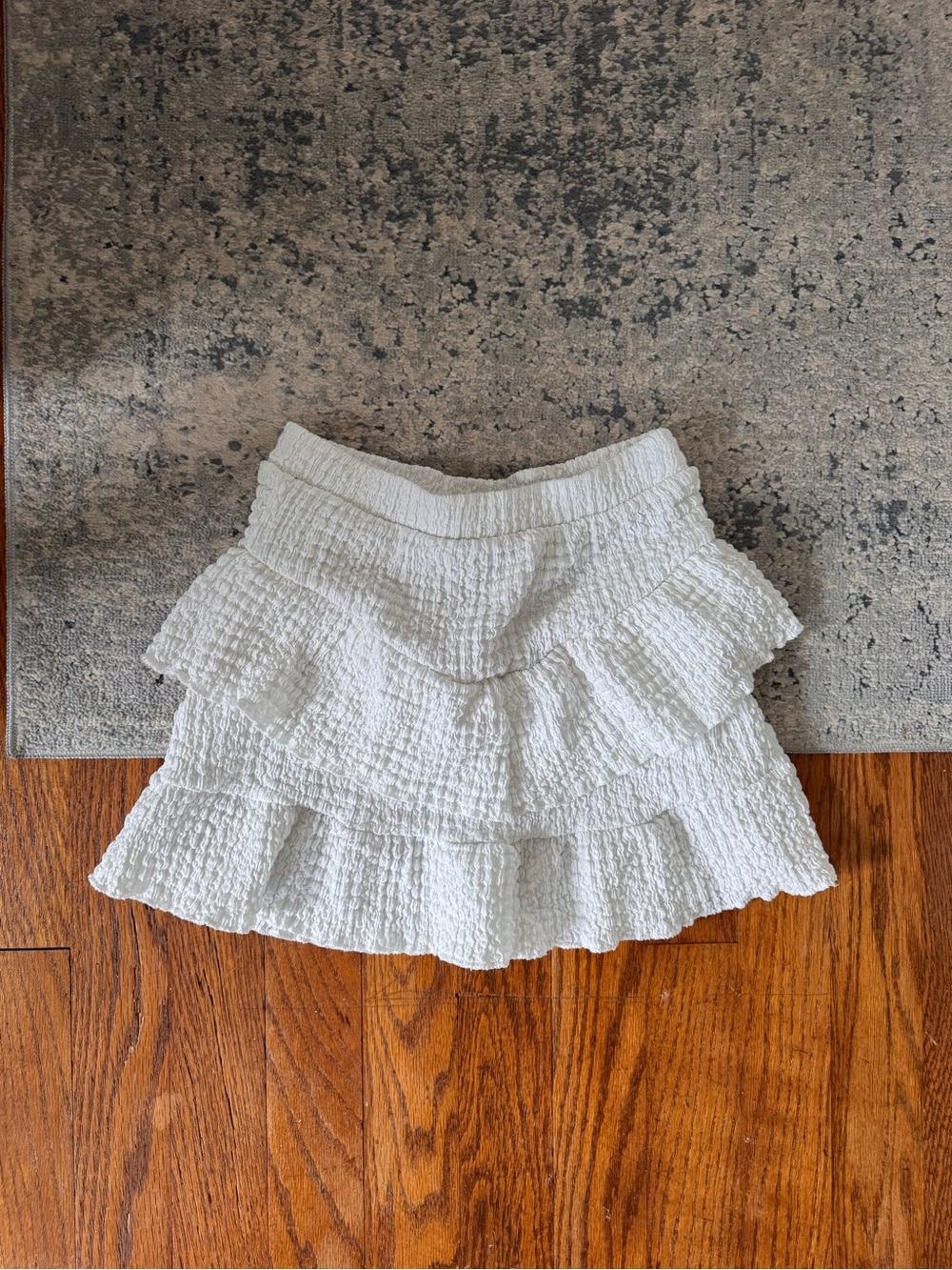 Zara White Tiered Ruffle Skirt